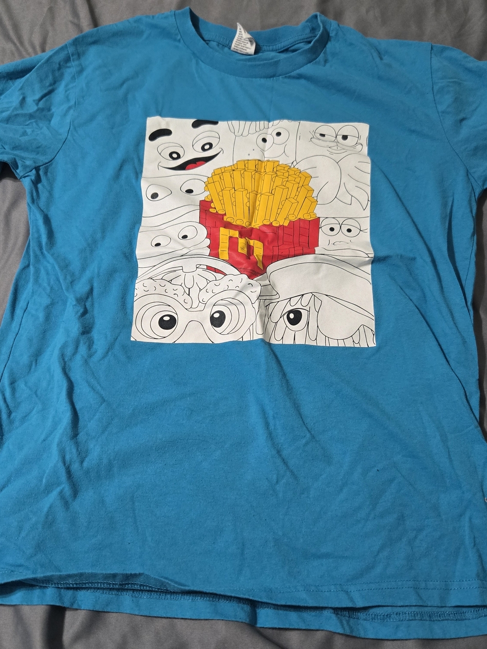 2024 MCDONALD’S EMPLOYEE COLLECTOR'S CUP EDITION CREW T SHIRT BLUE LARGE LEGO